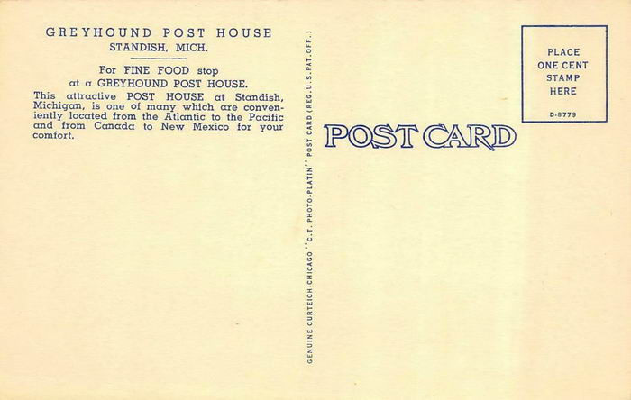 Greyhound Post House - Old Postcard Photo